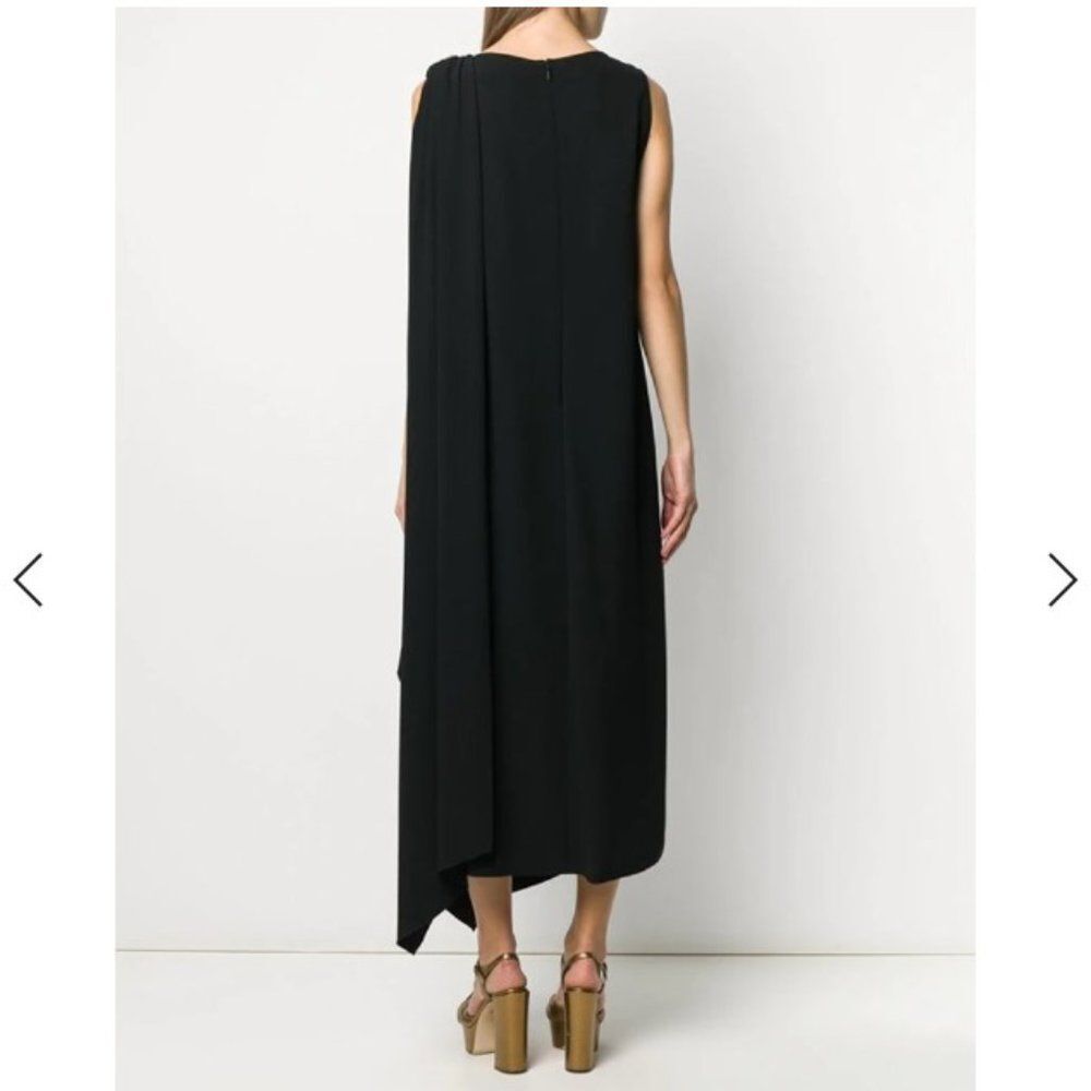NWT. GUCCI  Equin-Leaf Aymmetric Evening Dress Sz S black - Picture 4 of 8